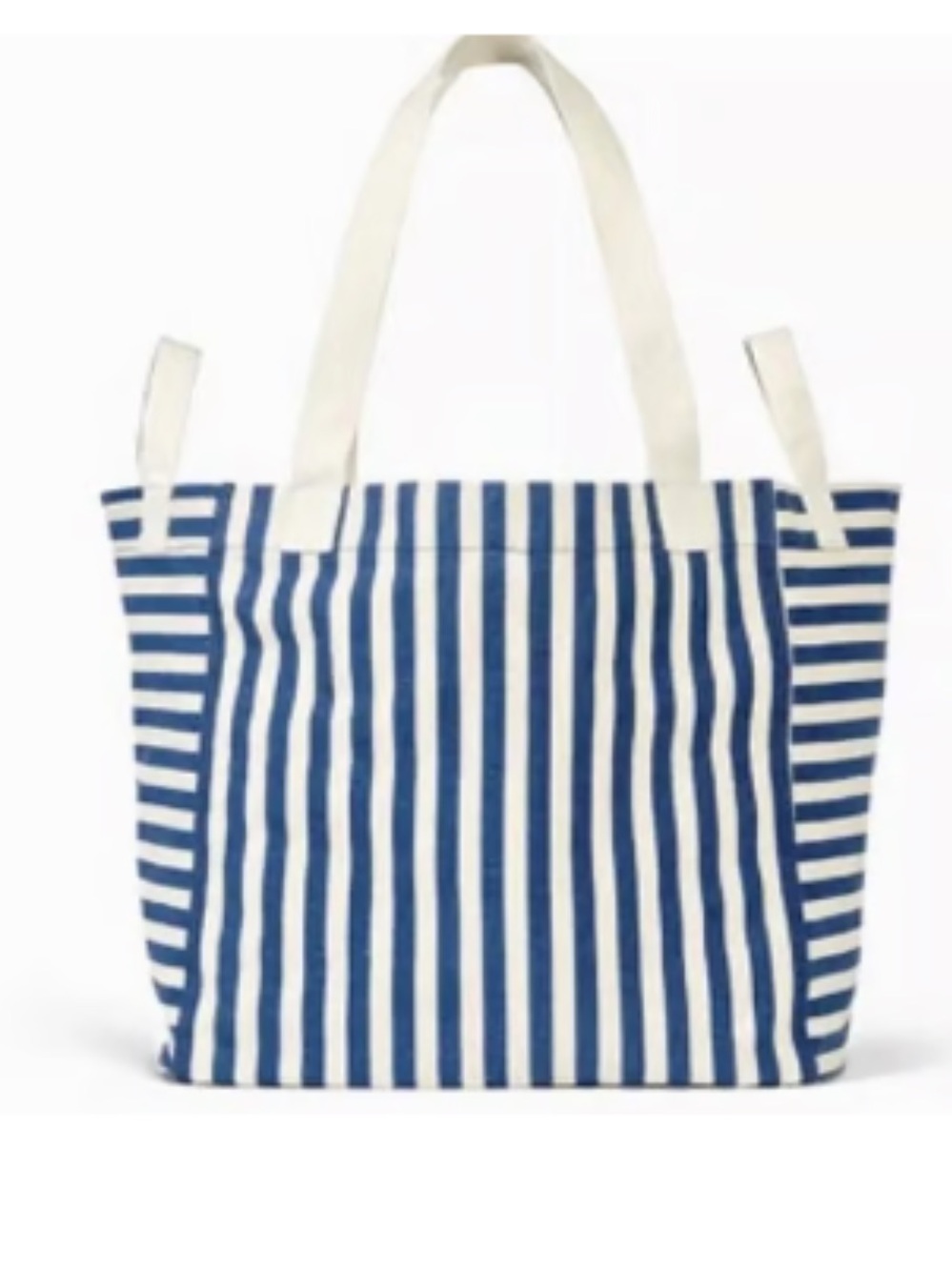NWT - thirty one Canvas Striped Tote Bag in Navy and White - Picture 2 of 11
